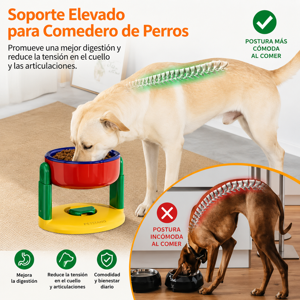 Soporte Comedero Ajustable "ComedorErgonómico"